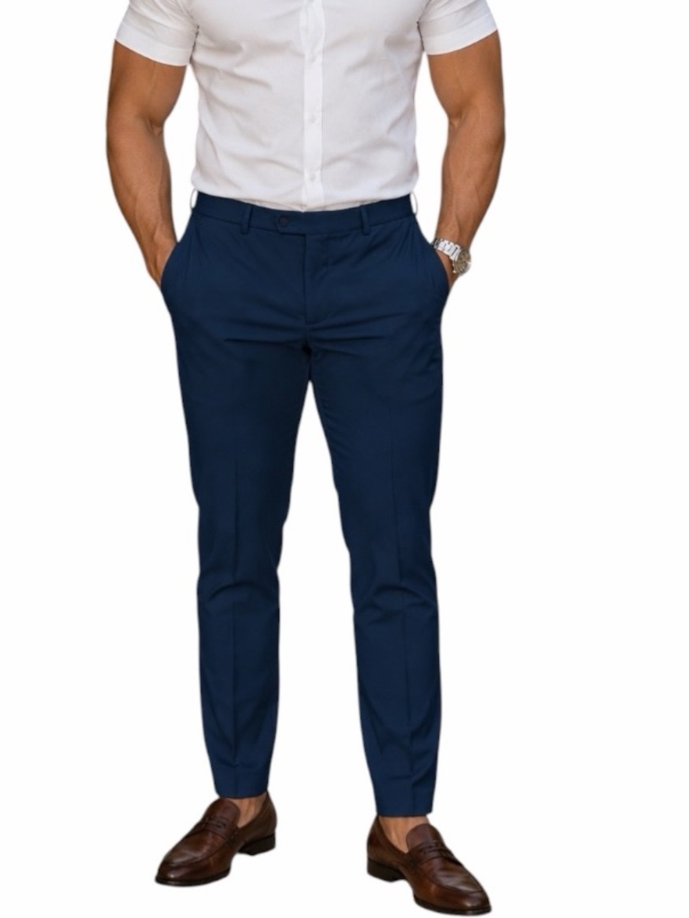 NWT Renior Royal Blue 36x36 Straight Leg Slacks Dress Pants Suit Office Wedding